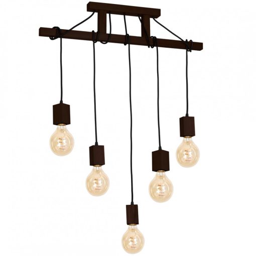 Pendant lamp JACK 5xE27 Orzech