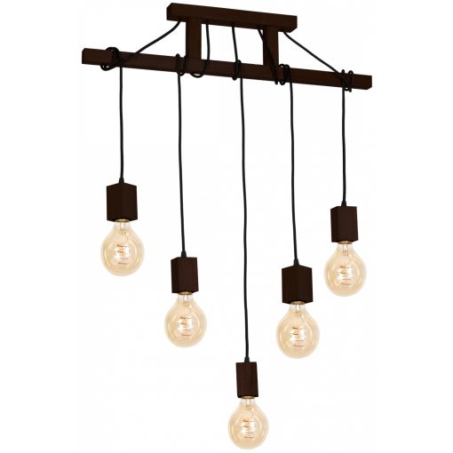 Pendant lamp JACK 5xE27 Orzech