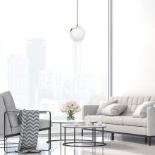 Pendant lamp SFERA BLACK/CHROME 1xE14