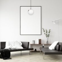 Pendant lamp SFERA BLACK/CHROME 1xE14