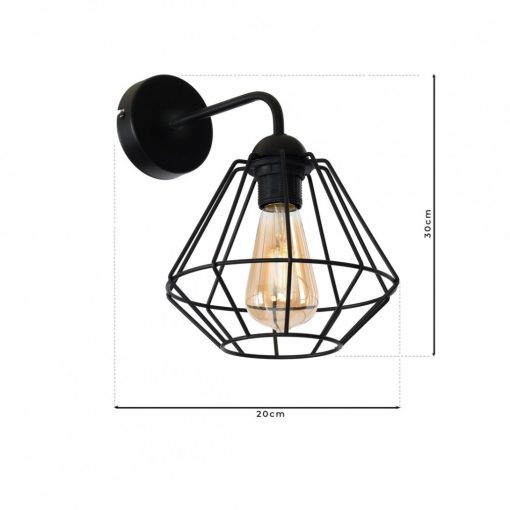 Wall lamp COLIN BLACK 1xE27