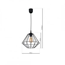 Pendant lamp COLIN BLACK 1xE27