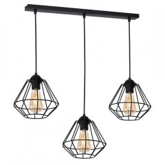 Pendant lamp COLIN BLACK 3xE27