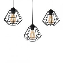 Pendant lamp COLIN BLACK 3xE27