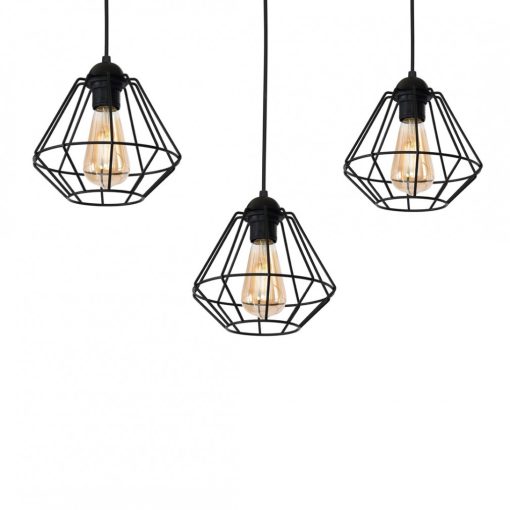 Pendant lamp COLIN BLACK 3xE27