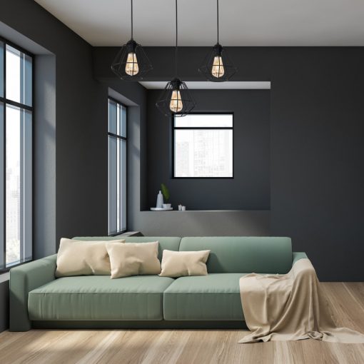 Pendant lamp COLIN BLACK 3xE27