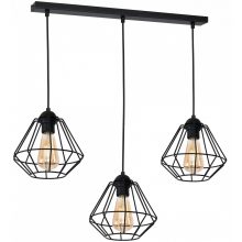 Pendant lamp COLIN BLACK 3xE27
