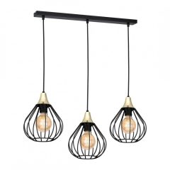 Pendant lamp KANE BLACK 3xE27