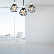 Pendant lamp KANE BLACK 3xE27