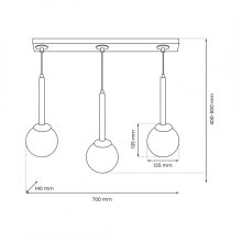 Pendant lamp PARMA 3xE14