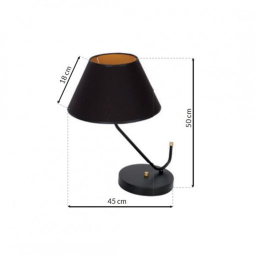 Table lamp VICTORIA BLACK 1xE27