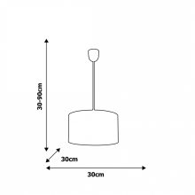 Pendant lamp UNICORN 1xE27
