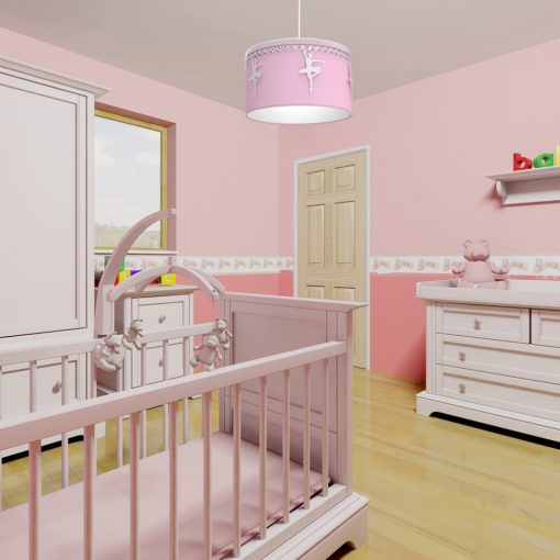 Pendant lamp BALETNICA PINK 1XE27