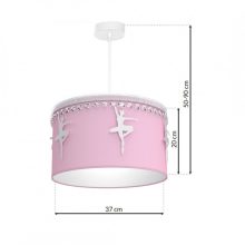Pendant lamp BALETNICA PINK 1XE27