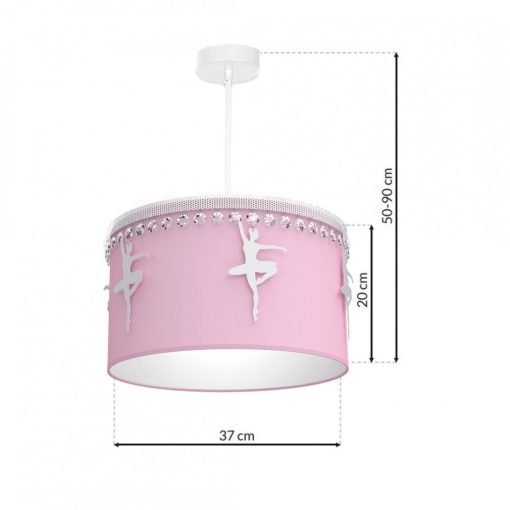 Pendant lamp BALETNICA PINK 1XE27