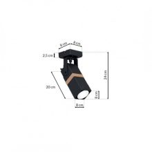 Wall lamp VIDAR BLACK 1xGU10