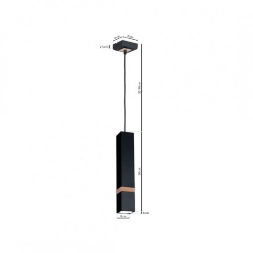 Pendant lamp VIDAR BLACK 1xGU10