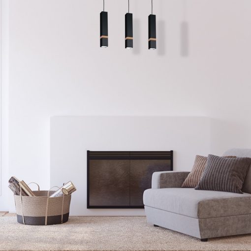 Pendant lamp VIDAR BLACK 3xGU10