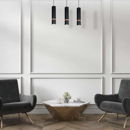 Pendant lamp VIDAR BLACK 3xGU10