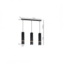 Pendant lamp VIDAR BLACK 3xGU10