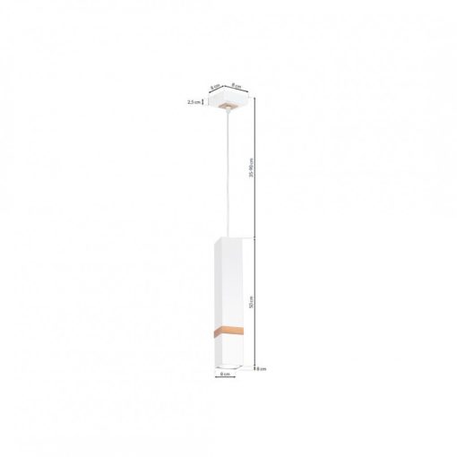 Pendant lamp VIDAR WHITE 1xGU10