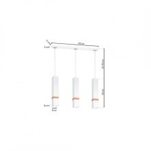 Pendant lamp VIDAR WHITE 3xGU10