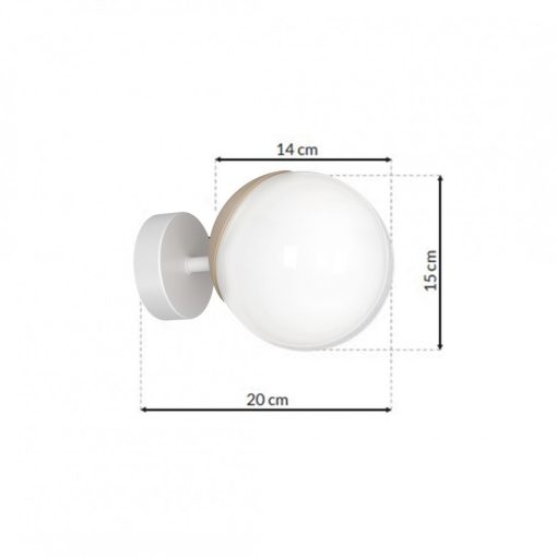 Wall lamp SFERA WOOD 1xE14