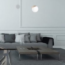 Pendant lamp SFERA WOOD 1xE14