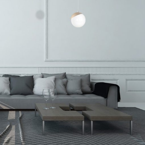 Pendant lamp SFERA WOOD 1xE14