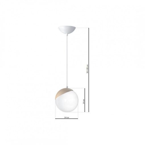 Pendant lamp SFERA WOOD 1xE14
