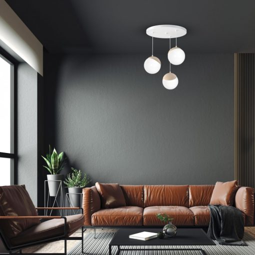 Pendant lamp SFERA WOOD 3xE14