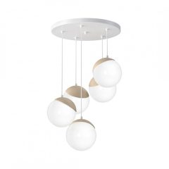 Pendant lamp SFERA WOOD 5xE14