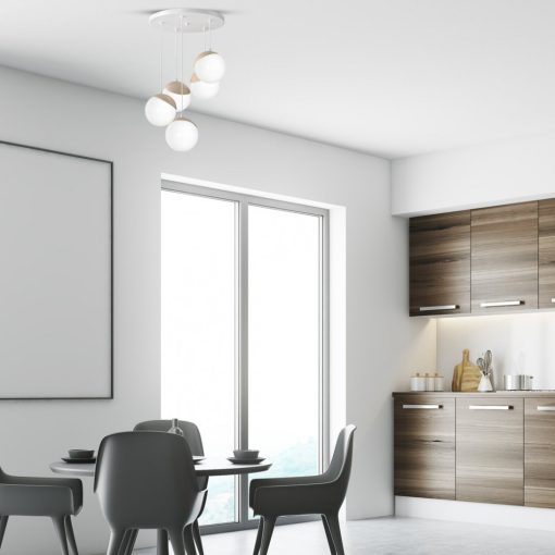 Pendant lamp SFERA WOOD 5xE14