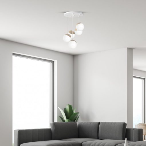 Pendant lamp SFERA WOOD 5xE14