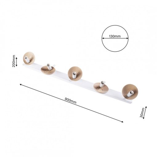 Ceiling  lamp SFERA WOOD 5xE14