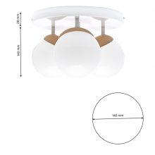 Ceiling  lamp SFERA WOOD 3xE14