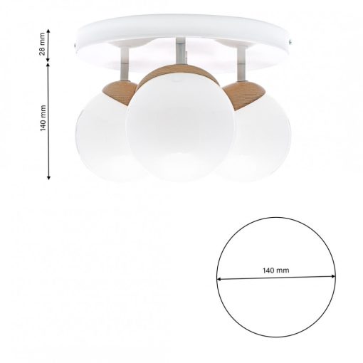 Ceiling  lamp SFERA WOOD 3xE14