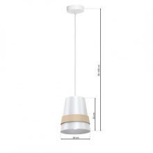 Pendant lamp VENEZIA WHITE 1xE27