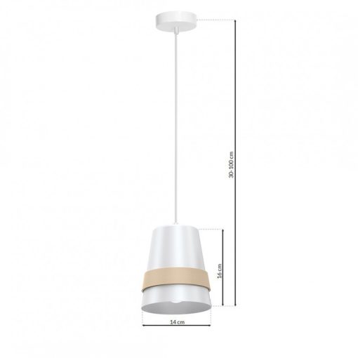 Pendant lamp VENEZIA WHITE 1xE27
