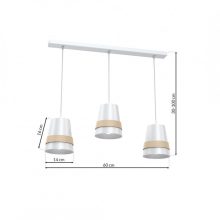 Pendant lamp VENEZIA WHITE 3xE27