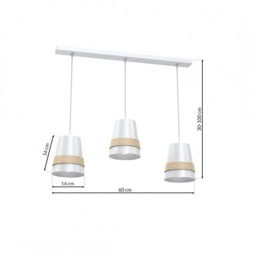 Pendant lamp VENEZIA WHITE 3xE27
