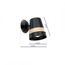 Wall lamp VENEZIA BLACK 1xE27