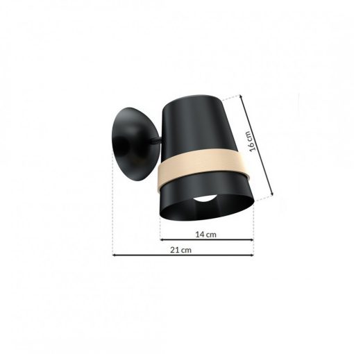 Wall lamp VENEZIA BLACK 1xE27