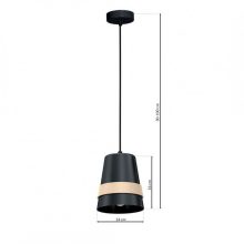Pendant lamp VENEZIA BLACK 1xE27