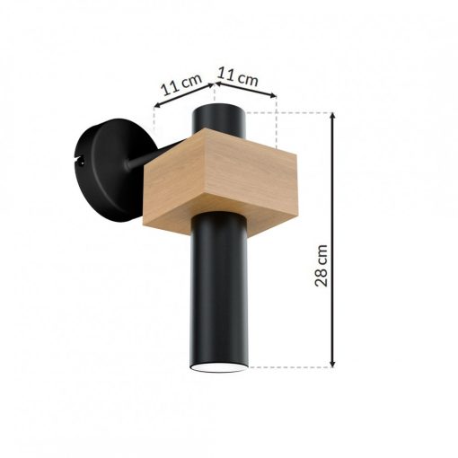 Wall lamp WEST BLACK 1xGU10