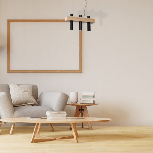 Pendant lamp WEST BLACK 3xGU10