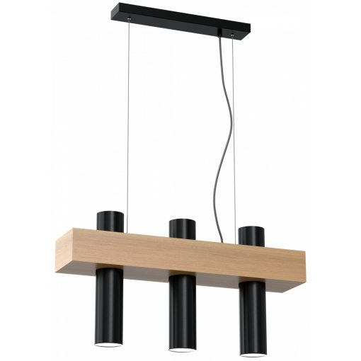 Pendant lamp WEST BLACK 3xGU10
