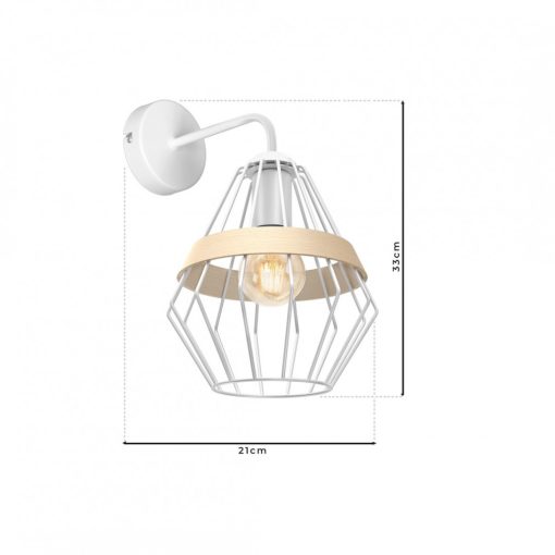 Wall lamp CLIFF WHITE 1xE27
