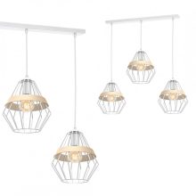 Pendant lamp CLIFF WHITE 3xE27