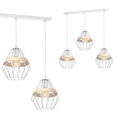 Pendant lamp CLIFF WHITE 3xE27